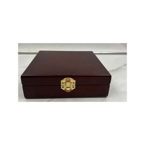Vintage Wine Accessory Set Wood Box Metrokane Pourer Crystal Wine Stoppers
